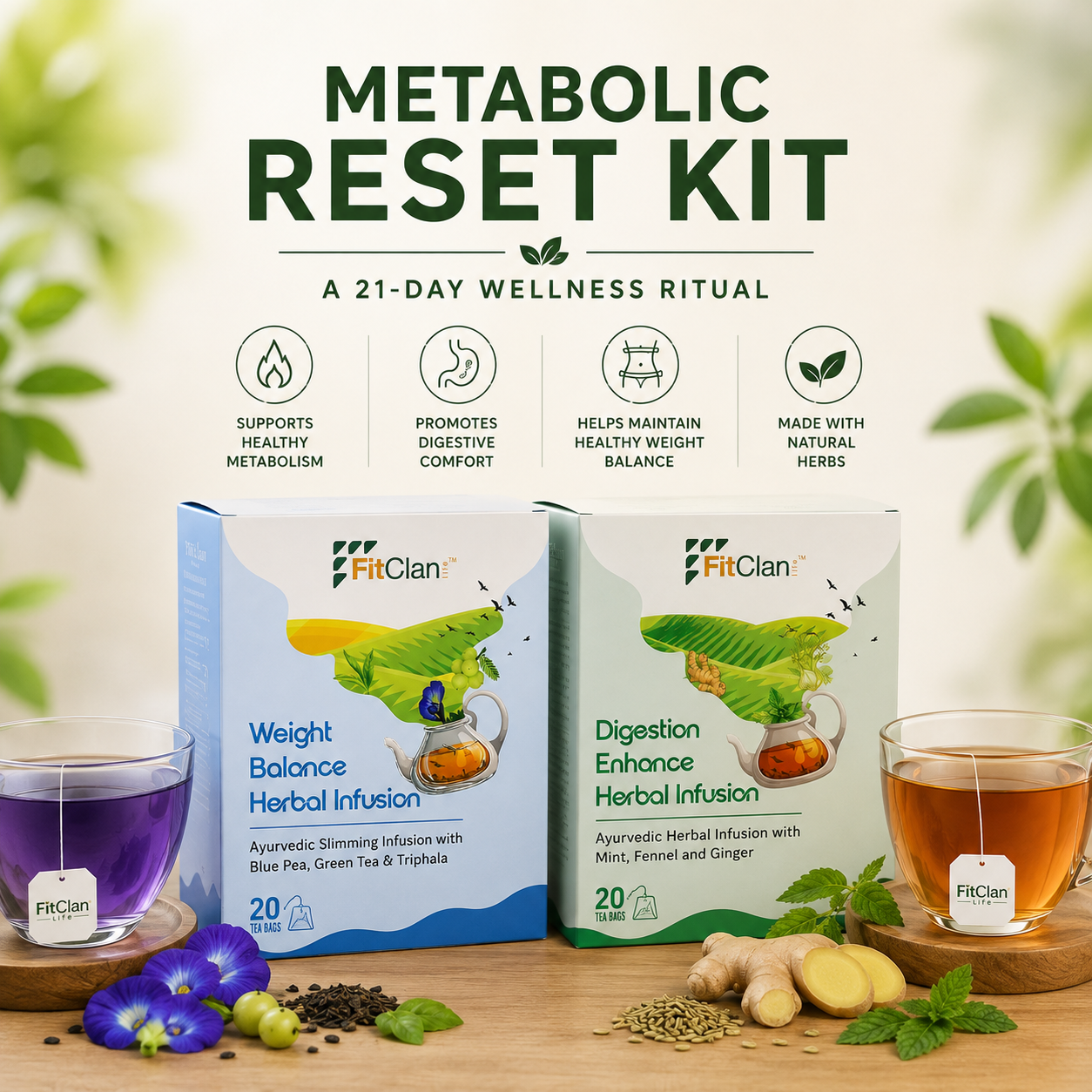 Metabolic Reset Kit | 21 Day Wellness Ritual |For Busy Professionals
