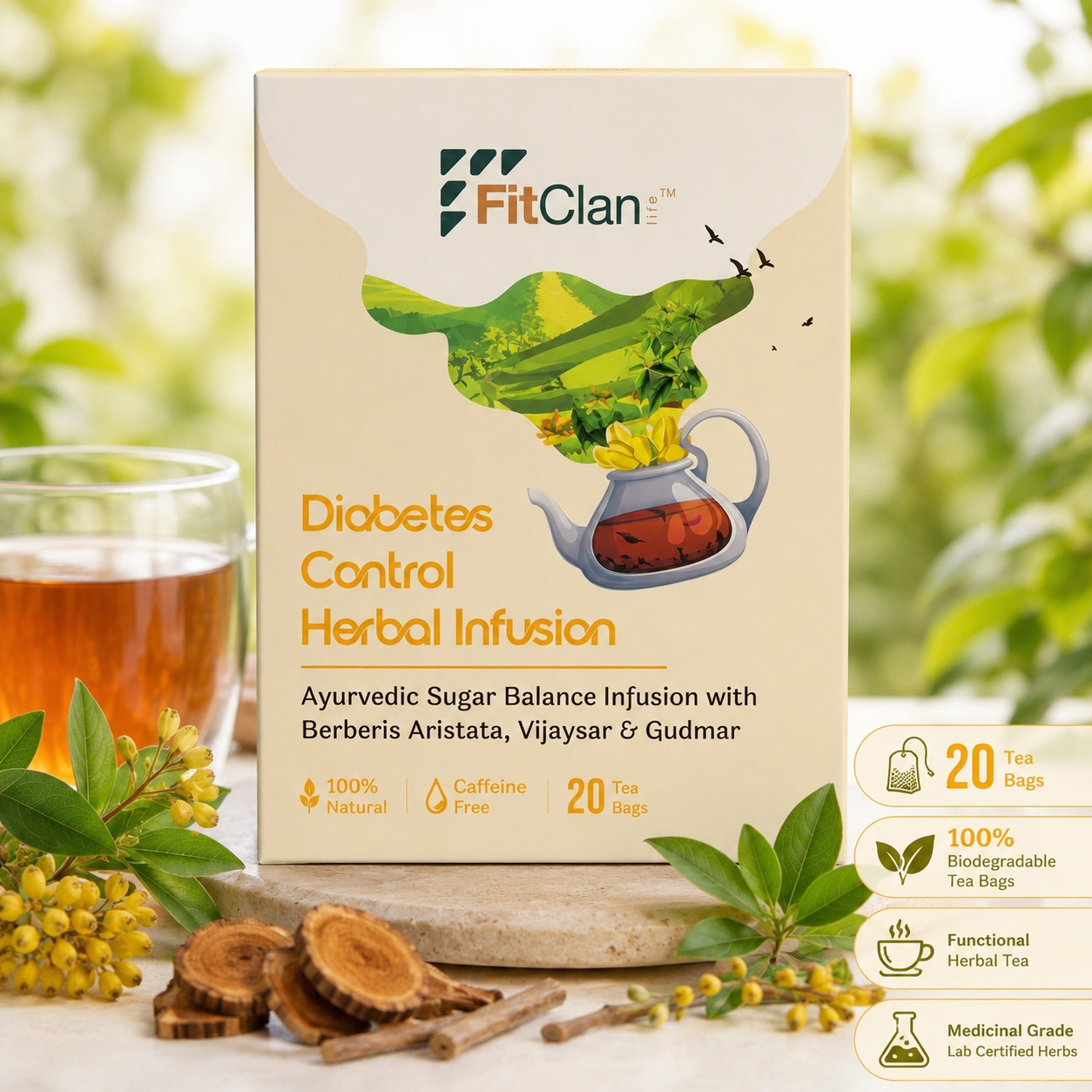 Diabetes Control Herbal Tea - 20 Tea Bags