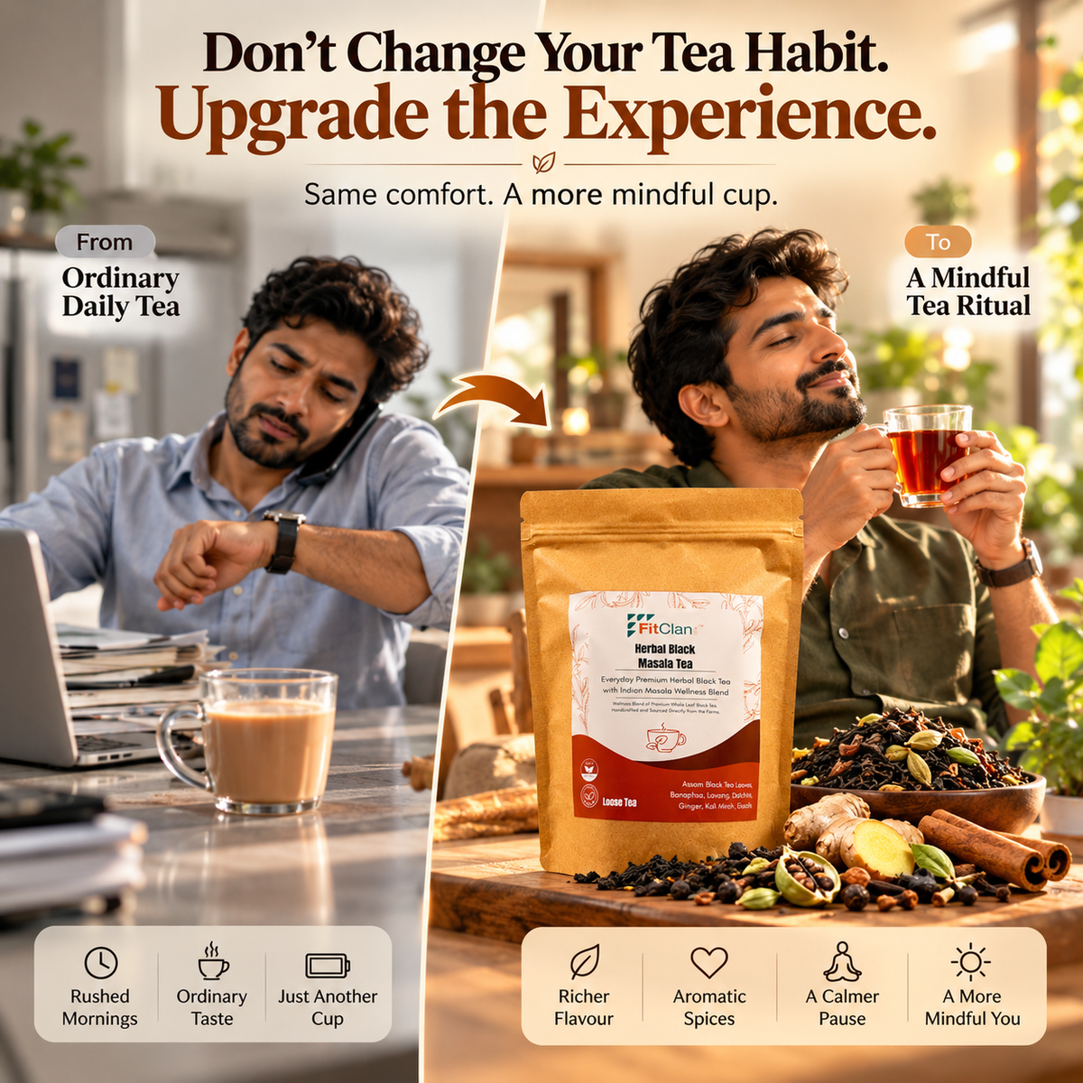 Assam Black Masala Tea with Power of 5 Herbs | Long Leaf | 100 gm