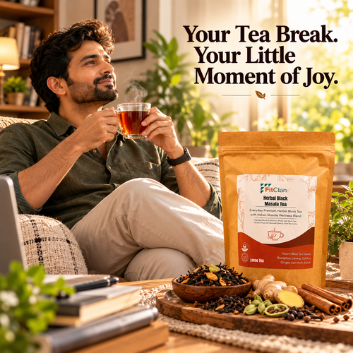 Assam Black Masala Tea with Power of 5 Herbs | Long Leaf | 100 gm
