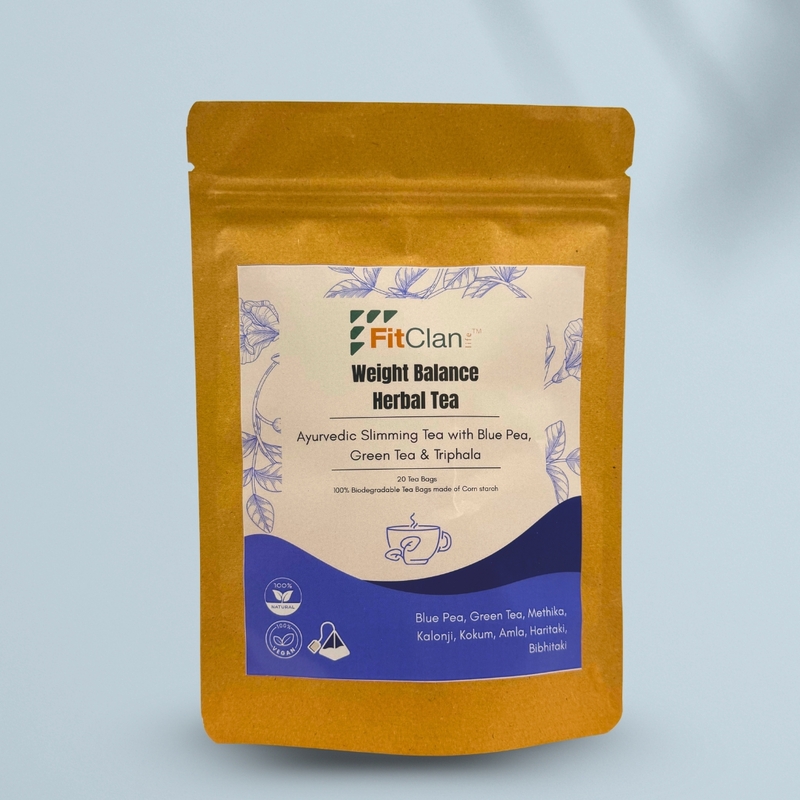 Weight Balance Herbal Tea | Ayurvedic Slimming Tea with Green Tea, Blue Pea & Triphala