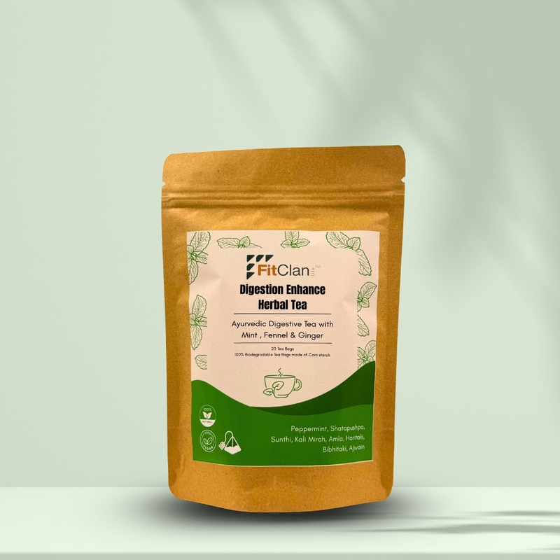 Digestion Enhance Herbal Tea | Ayurvedic Digestive Tea with Fennel, Ginger & Mint
