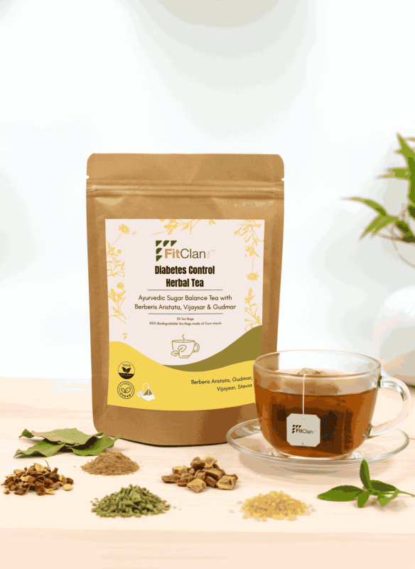 Diabetes Control Herbal Tea | Ayurvedic Sugar Balance Tea with Gudmar & Vijaysar