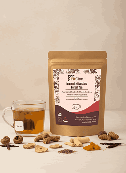 Immunity Boosting Herbal Tea | Ayurvedic Blend with Amla, Ashwagandha & Turmeric